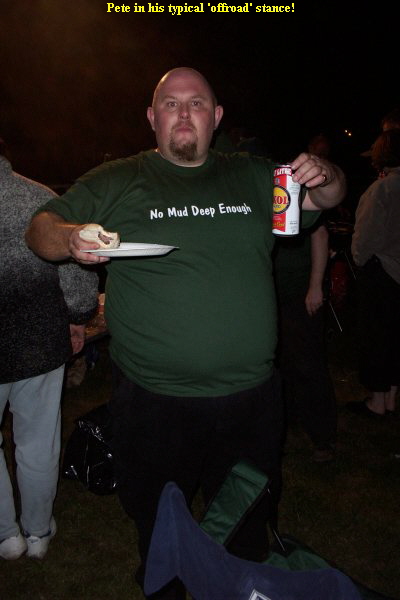 Pete in his typical 'offroad' stance!